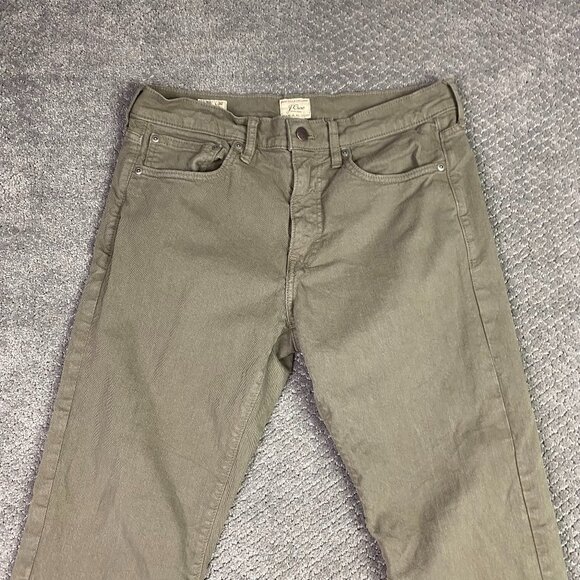 J. CREW 770 Stretch Jeans Straight Men's 32 x 32 Measures 32 x 30.5 Olive Green - Picture 2 of 14